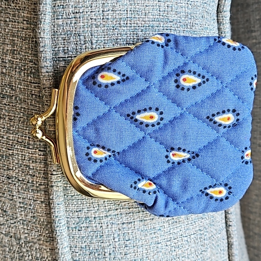 Vera Bradley coin purse with kiss lock closure